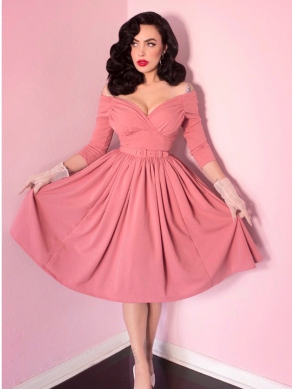 Vixen Starlet Swing Dress in Pink